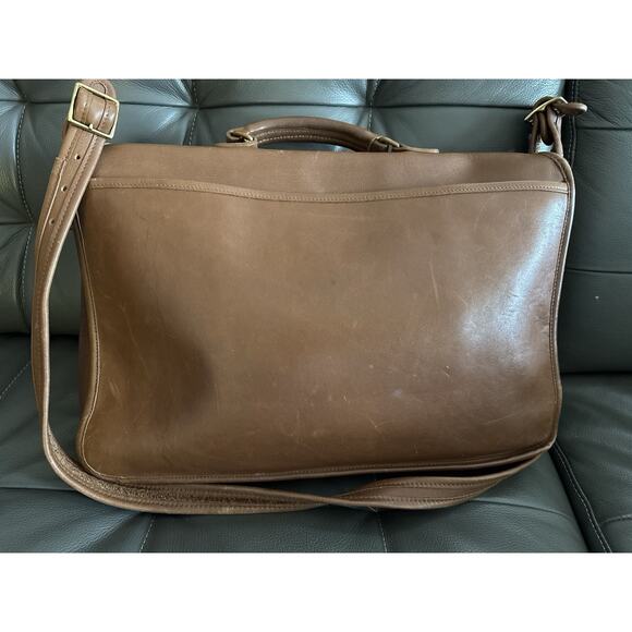 COACH Metropolitan Messenger Bag Brown Leather Authentic Turnlock VTG 5180 - Picture 7 of 10